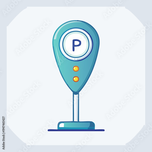 Parking Location Pin Icon with Letter P Symbol.