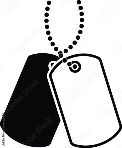 Dog tags military identification Vector