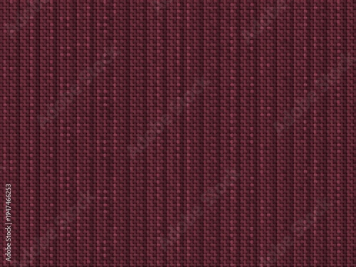 Dark burgundy woven fabric texture background with vertical stripe pattern