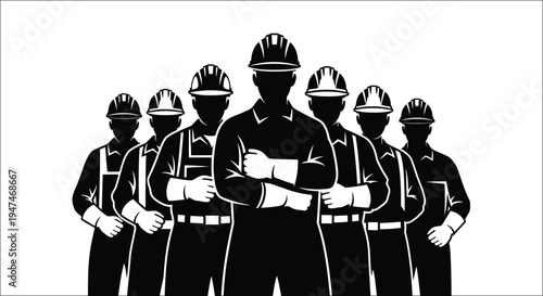 A simple illustration of a blue water tower with surrounding greenery