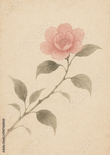 Elegant floral watercolor art piece.