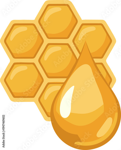 Honeycomb with dripping honey