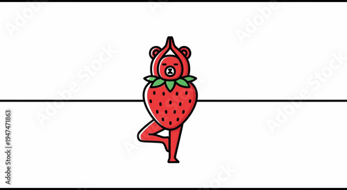 Bear Strawberry Yoga Pose