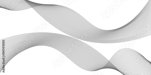 Abstract wave element for design. Digital frequency track equalizer. Stylized line art background.