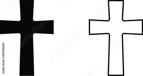 Cross symbol signs Vector