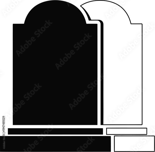 Tombstone and gravestone design Vector