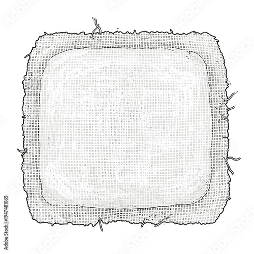 Medical Gauze Pad Isolated White Background