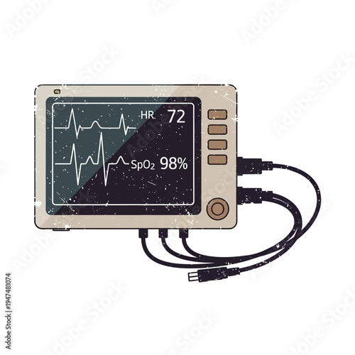 Medical Monitor with ECG and SpO2 Readings