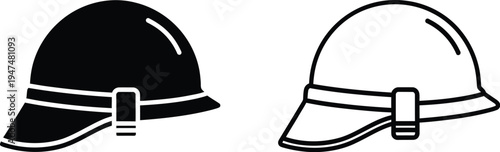 Jockey helmet black and white Vector
