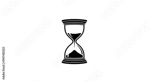 Classic Hourglass Timer Icon, Symbol of Time Passing, Countdown, and Urgency
