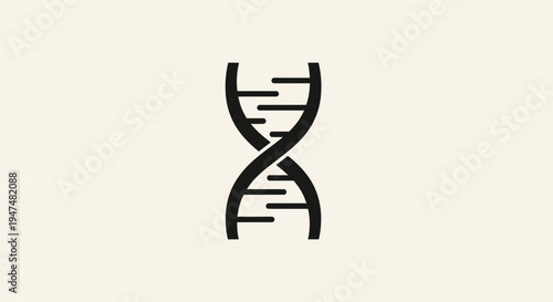 DNA Double Helix Icon - Genetic Code, Biology, Science and Research Symbol