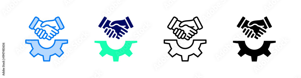 Obraz premium Commitment Multiple Style Icon Set Vector 