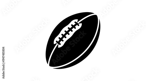 stylized silhouette of traditional rugby ball