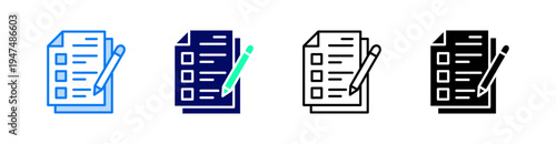 Form Multiple Style Icon Set Vector 