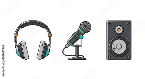 Professional audio equipment for podcasting and music production