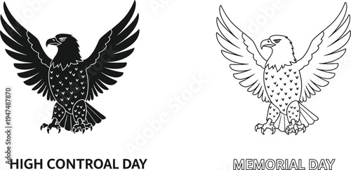 High control day vs menstrual day eagle Vector
