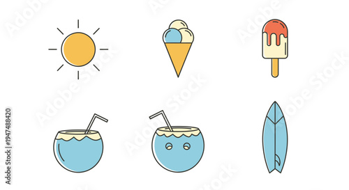 Summer treats and drinks on a sunny day