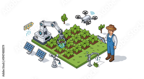 Agricultural technology and innovation in farming.