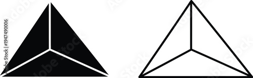 Geometric 3d triangles Vector