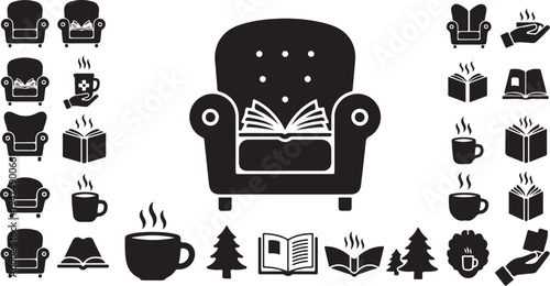 Cozy reading nook with chair and books