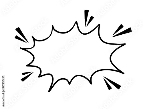 Action burst shape inspired by comic books, perfect for impact text and attention grabbing elements