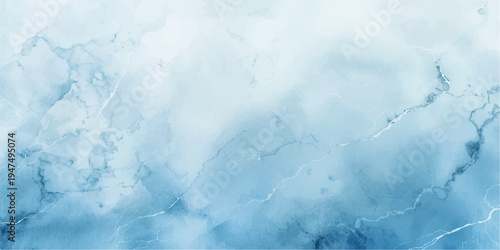Abstract blue ice texture background with cold nature patterns and fresh white snow splashes of liquid water waves under a bright sky