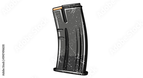 Black Rifle Magazine isolated on white background