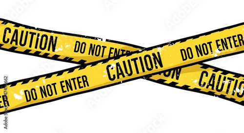 Caution Tape Do Not Enter Warning Barrier