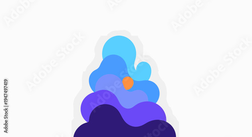 A colorful abstract graphic design element.