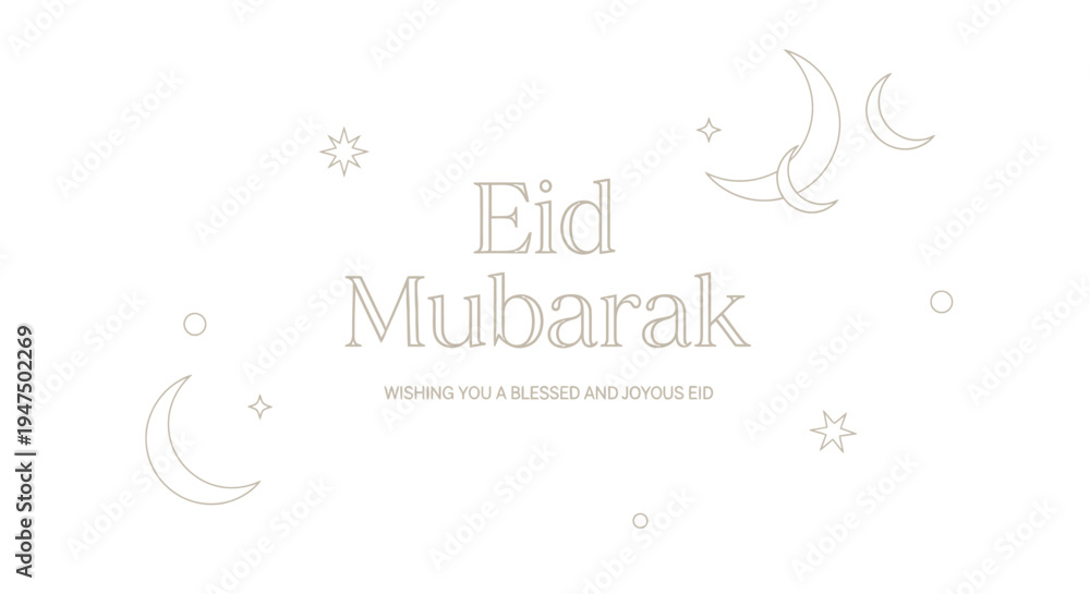 Obraz premium Eid Mubarak Greeting Card Design Template.