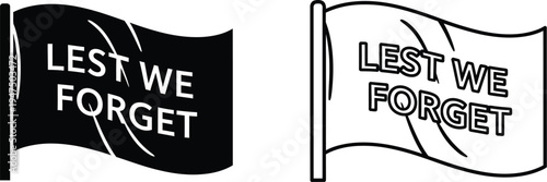 Lest we forget flags Vector