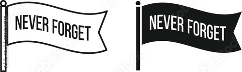 Never forget flags Vector