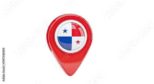 Free Download Panama Flag Location Pin - GFXLoad
