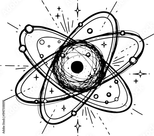 Sketch of an Atom with Orbitals