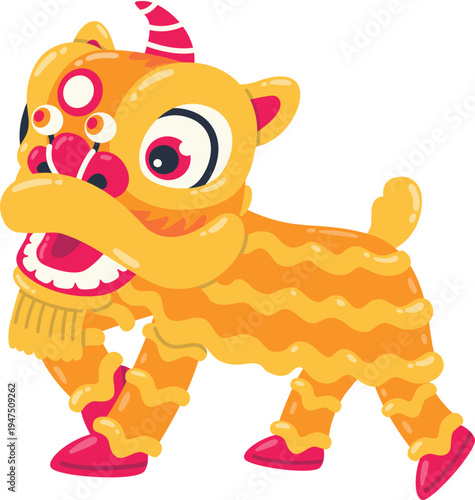 Traditional Chinese Lion Dance Decoration