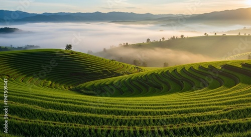 Wallpaper Mural Rolling green hills landscape Torontodigital.ca