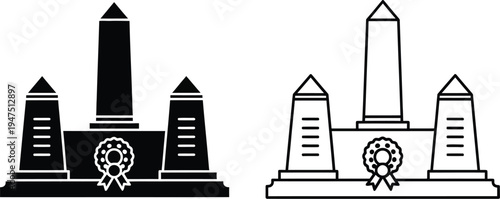 Monument awards trophies Vector