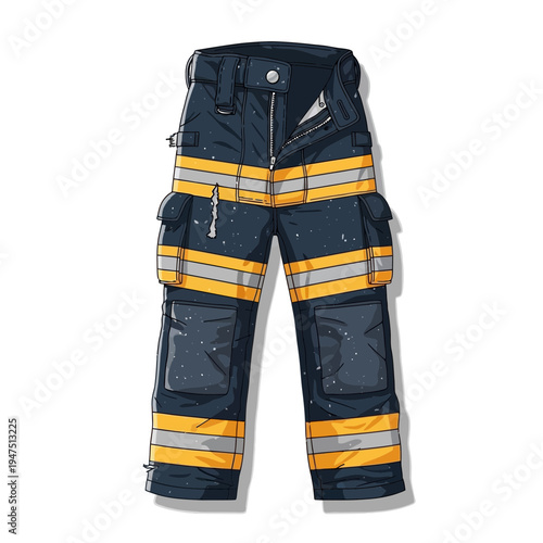 Firefighter Pants with Reflective Stripes