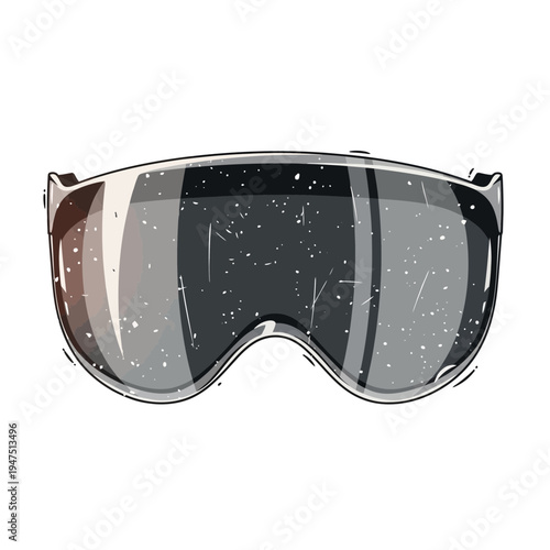 Ski Goggles with Snowflakes