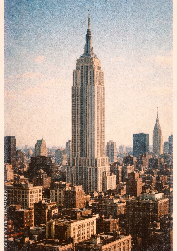 Fototapeta premium Iconic skyline vintage elegance