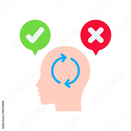 Conscience flat icon