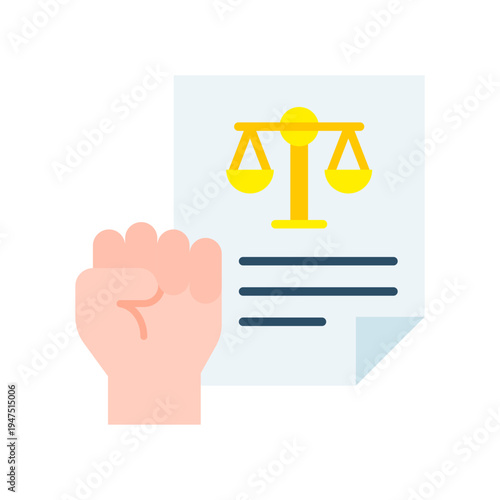 Lawfulness flat icon