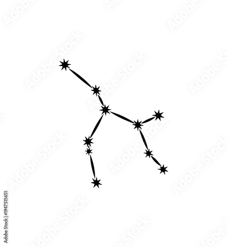 Celestial Constellation Diagram - Ursa Major Representation