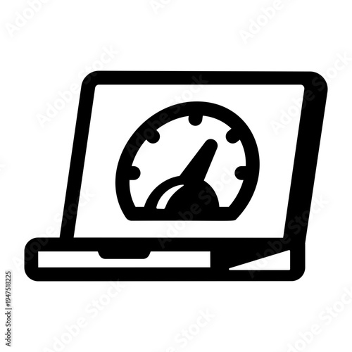 A filled style icon showing bandwidth