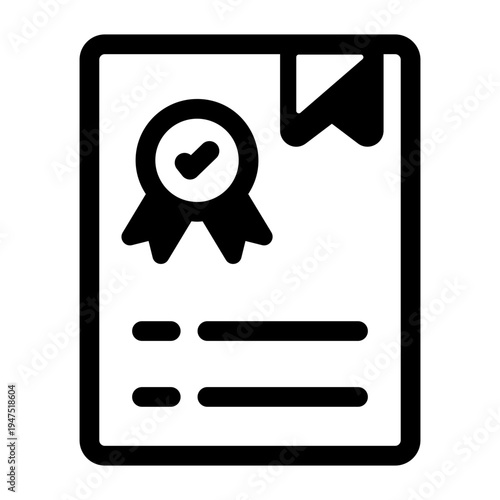 Filled style icon showing a compliance checklist