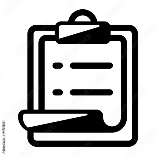 Filled style icon showing an internal memo