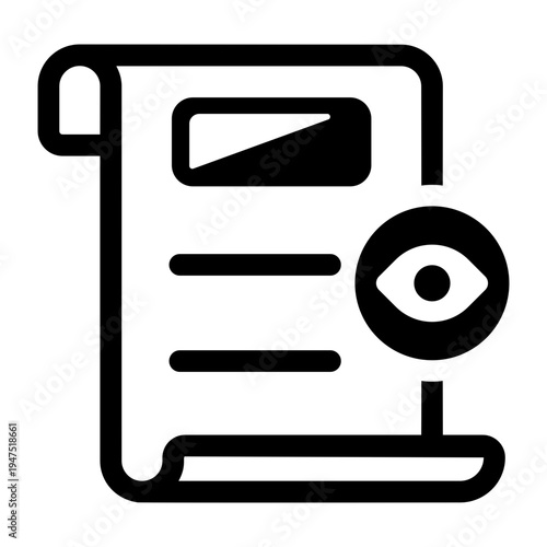 Filled style icon showing a document preview