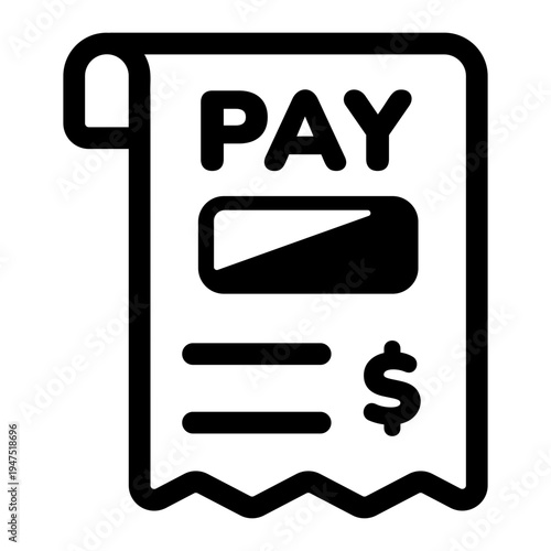 Glyph icon depicting a payroll payment