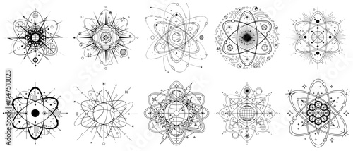 Esoteric Atomic Structure Mandala Set