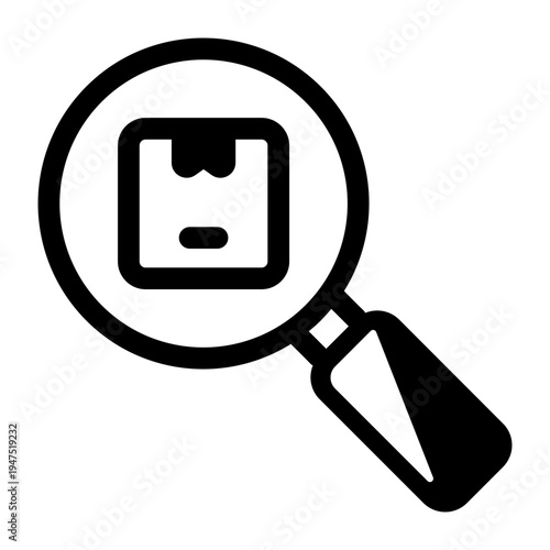 A glyph icon of sourcing